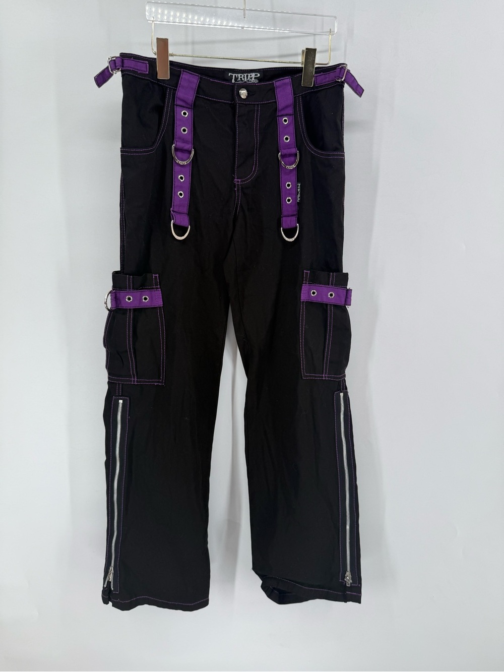 Tripp NYC Dark Street Pants purple and black size 7